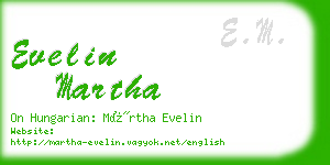 evelin martha business card